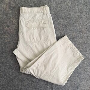 Bugle Boy Cargo Utility Trouser Pants Mens 40x30 Stonewall Cream Cotton